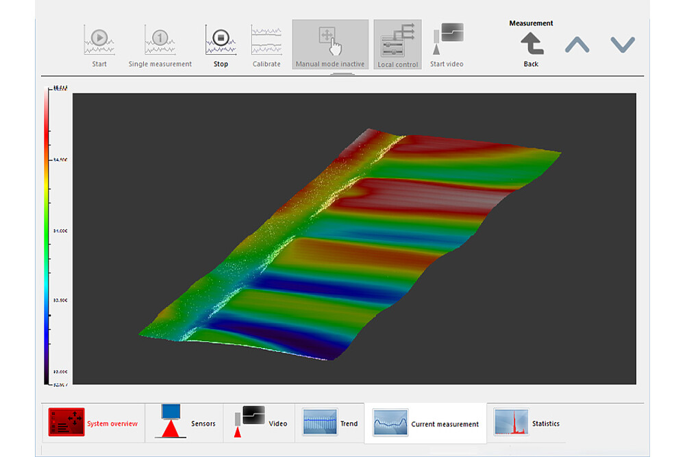 Webinterface für thicknessGAUGE 3D