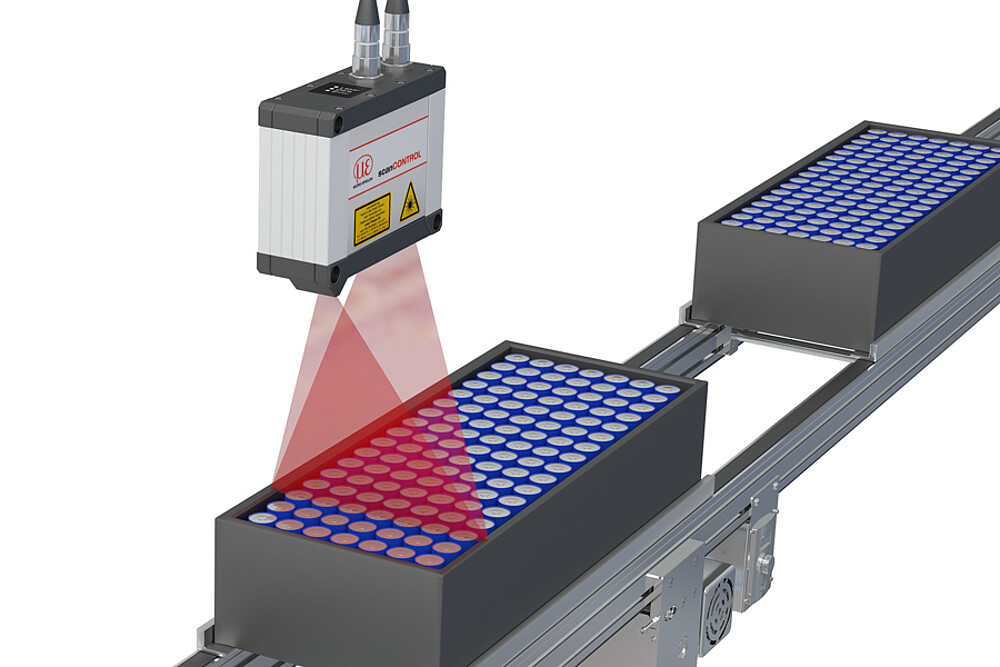 Prüfung Batteriezellen mit Laser-Profil-Scanner