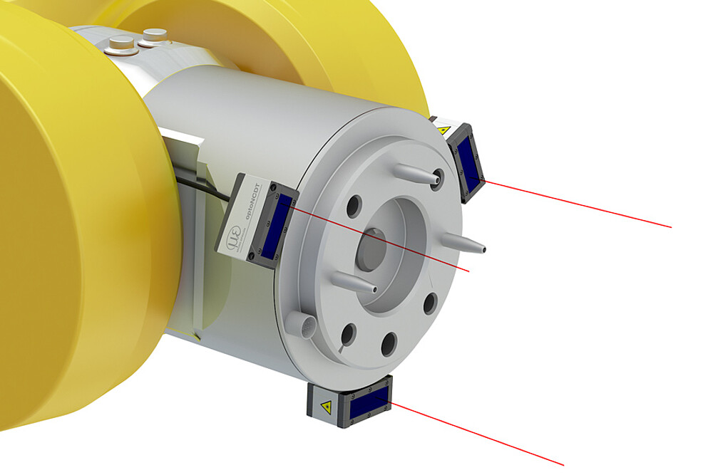 Lasersensor optoNCDT 1900 an einem Roboterarm