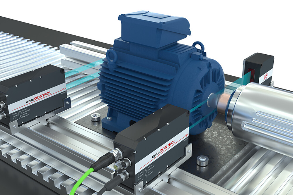 Rundlaufmessung an Elektromotoren mit optischen Mikrometern