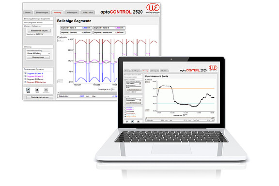 Darstellung Webinterface von Mikrometer