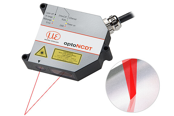 Hochdynamischer Laser-Sensor für metallisch glänzende Objekte - optoNCDT 2300LL